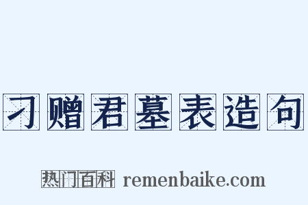 刁赠君墓表造句是什么意思的图片